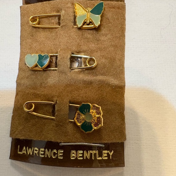 Vintage New Lawrence Bentley Triple Trio Pin Set Enamel - Picture 14 of 15